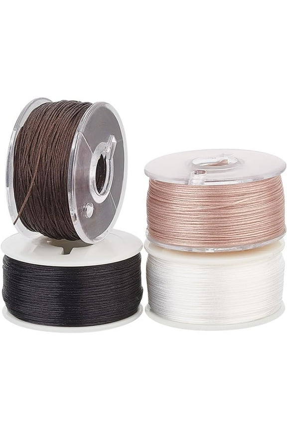 200 Yards 0.1mm Beading Thread 4 Colors for DIY Bracelet Seed Bead Leather Stitching Jewelry Making - Necklace and Sewing String