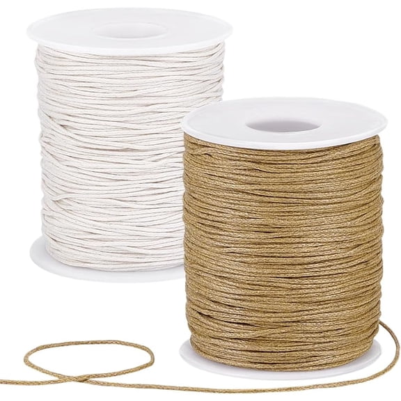 200 Yards 1mm Waxed String Waxed Cotton Cord Wax Beading Thread Wax Threads Twine