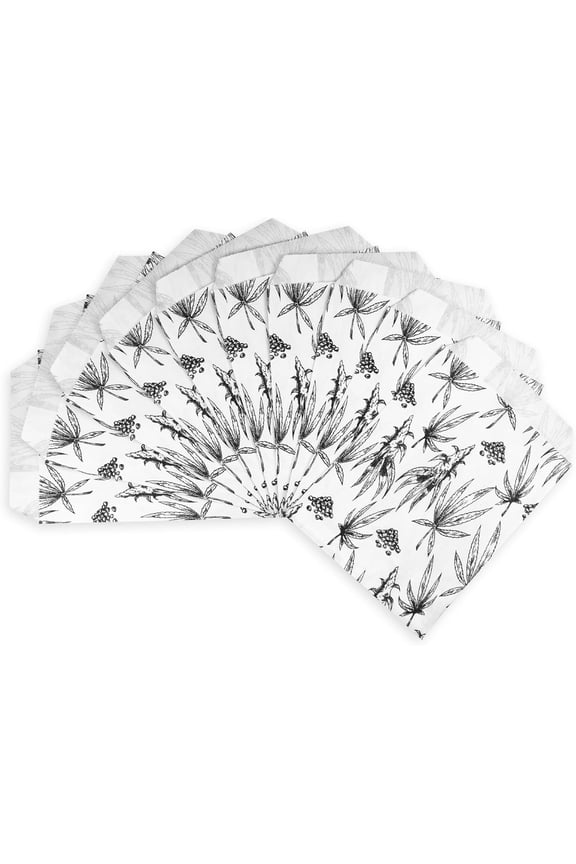 200 bags of our Exotic Plant Print Flat Paper Bags, for Treats, Storefronts, Promotional Giveaways, Cookies, Brownies, Herbs, and More White, 4" x 6"