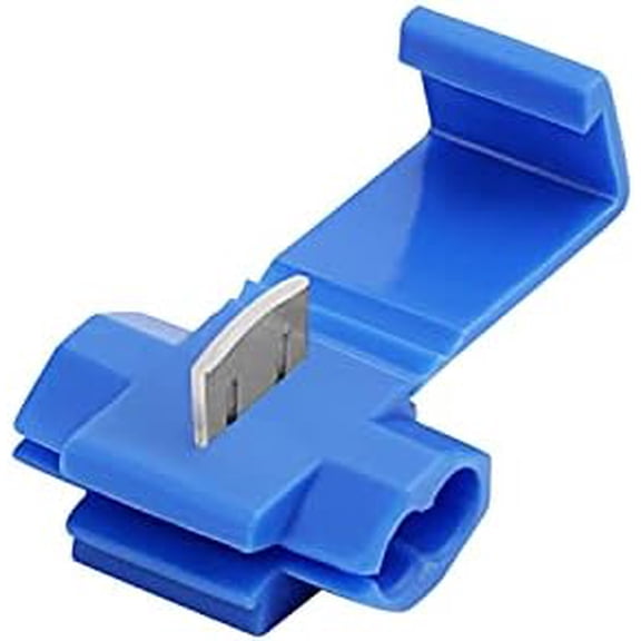 200 count Solderless Quick Splice Snap Wire Connectors, 18-14 AWG Splice Connector ( Joiner), Blue Cold Pressed Insulated Wire Crimp Connectors