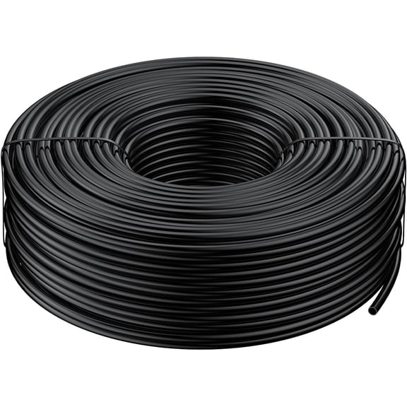 200 ft. 1/4 Drip Irrigation Tubing, Black Distribution Tubing for Drip Irrigation System, Polyethylene Drip Line, Drip Irrigation Hose Tube for Quick-Connect Drip Irrigation Emitters