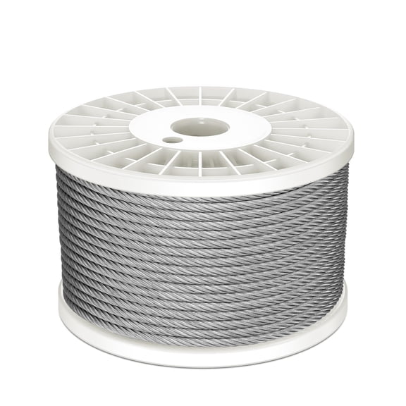 200 ft 7x19 3/16" Stainless Cable Heavy Duty Wire Rope for Deck Railing Zip Lines Clotheslines