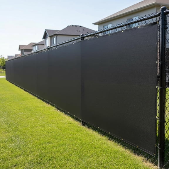200 Series - Privacy Screen Plus - Jet Black - 6' Tall (5'-8") - 90% Blockage - Finished - 50' Roll