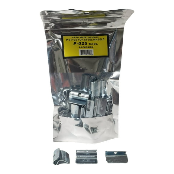 200 of P Style Clip-on Wheel Weight Balance 0.25oz 7gram P025 Lead Free