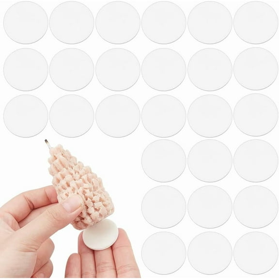 200 pc 200 Pcs Candle Adhesive Holder Taper 1. 2 Inch Taper Candle Holder Candle Grips Dots Small Candle Accessories Candle Grips Adhesive Candle Sponge Sticker for Candle Holder