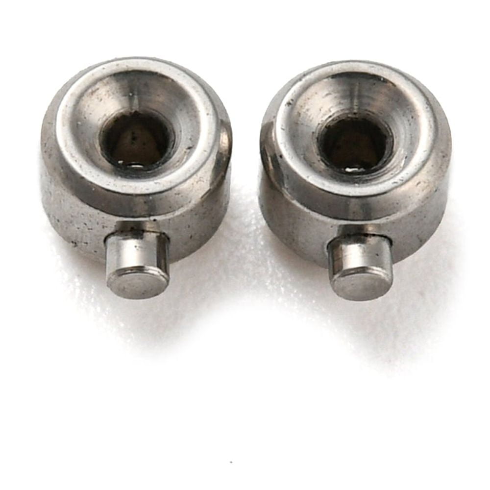 200 pc 303 Stainless Steel Crimp Beads Column Stainless Steel Color 4x3x2.4mm Hole: 0.7mmDIY