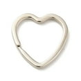 thumbnail image 1 of 200 pc Iron Split Key Rings Keychain Clasp Findings Heart Platinum 31x31x3mm, 1 of 3