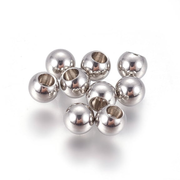 200 pc Non-Tarnish 202 Stainless Steel Cord End Caps Memory Wire End Caps Round Stainless Steel Color 4x2~3mm Hole: 2mm