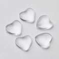thumbnail image 1 of 200 pc Transparent Glass Cabochons Heart Clear 10x10mm 3.5mm(Range: 3~4mm) thick, 1 of 2