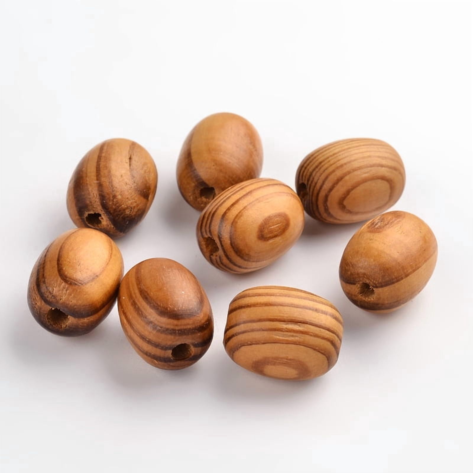200 pc Wood Beads Lead Free Drum BurlyWood 25mm long 18.5mm thick hole: 5mm