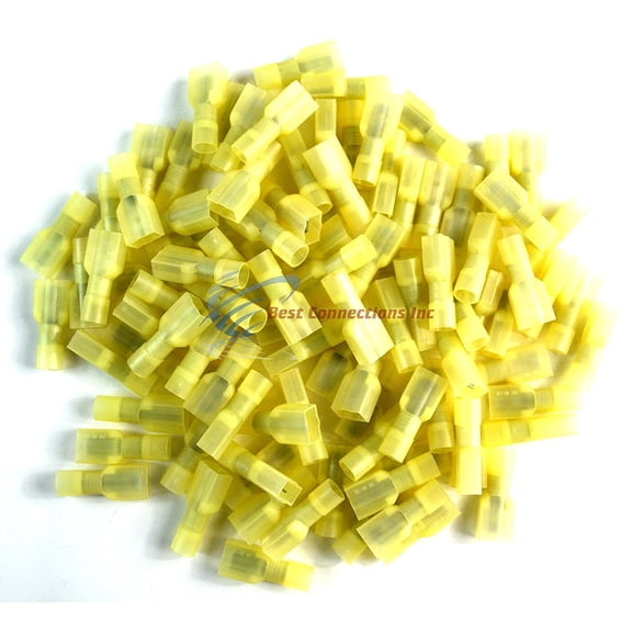 200 pcs 12-10 AWG QUICK DISCONNECTS (100) MALE / (100) FEMALE YELLOW SPADE CONN.