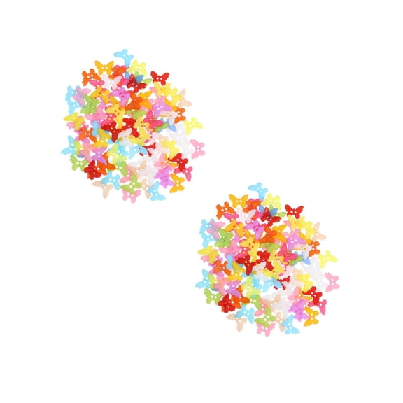 200 pcs Butterfly Buttons for Crafts Cartoon Butterfly Buttons 2 Holes Animals Decorative Craft Buttons for DIY Sewing Crafting