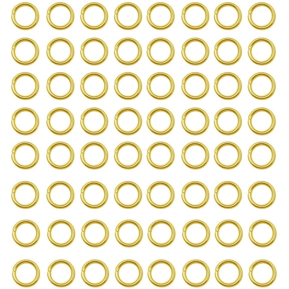 200 pcs Gold Plated Stainless Steel Split Rings Jump Rings Connector Rings for Jewelry Making Necklaces Bracelet Earrings Keychain DIY Craft (13299-Gold, 6mm) Gold 6mm