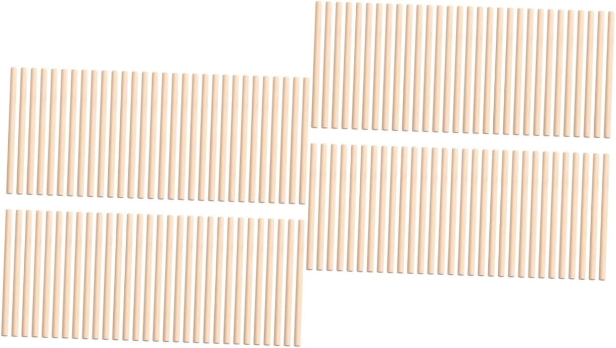 200 pcs Half Round Dowel Panels Dowel Rods Lollipops for Wood Round