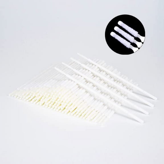 200 pcs Micro Brushes, Microswabs for Eyelash Extensions, Lash Mascara Wand Cotton Swabs Qtips for Eye Dental Lashes Eyebrow and Personal Care - White