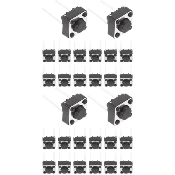unbranded 200 pcs Tactile Momentary Push Button For Breadboard Pcb