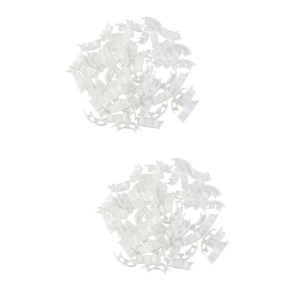 200 pcs Vegetable Garden Tomato Trellis Clips Fixing Clips (White)