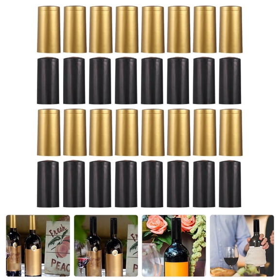 OUNONA Wine Bottle Heat Shrink Caps with Excellent Sealing Effect for Protection Use Assorted Color 200 pcs