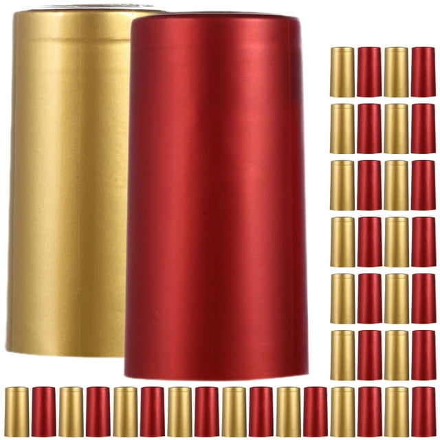 200 pcs Wine Bottle Seal Heat Shrinkable Wine Caps Bottle Shrink Wrap