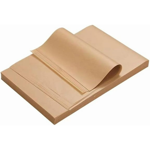 200 piece parchment baking tray, 12x16 inch non stick pre cut parchment, perfect for baking, barbecue, air fryers, steamed bread cups, cakes, cookies, etc. (unbleached, natural wood color)