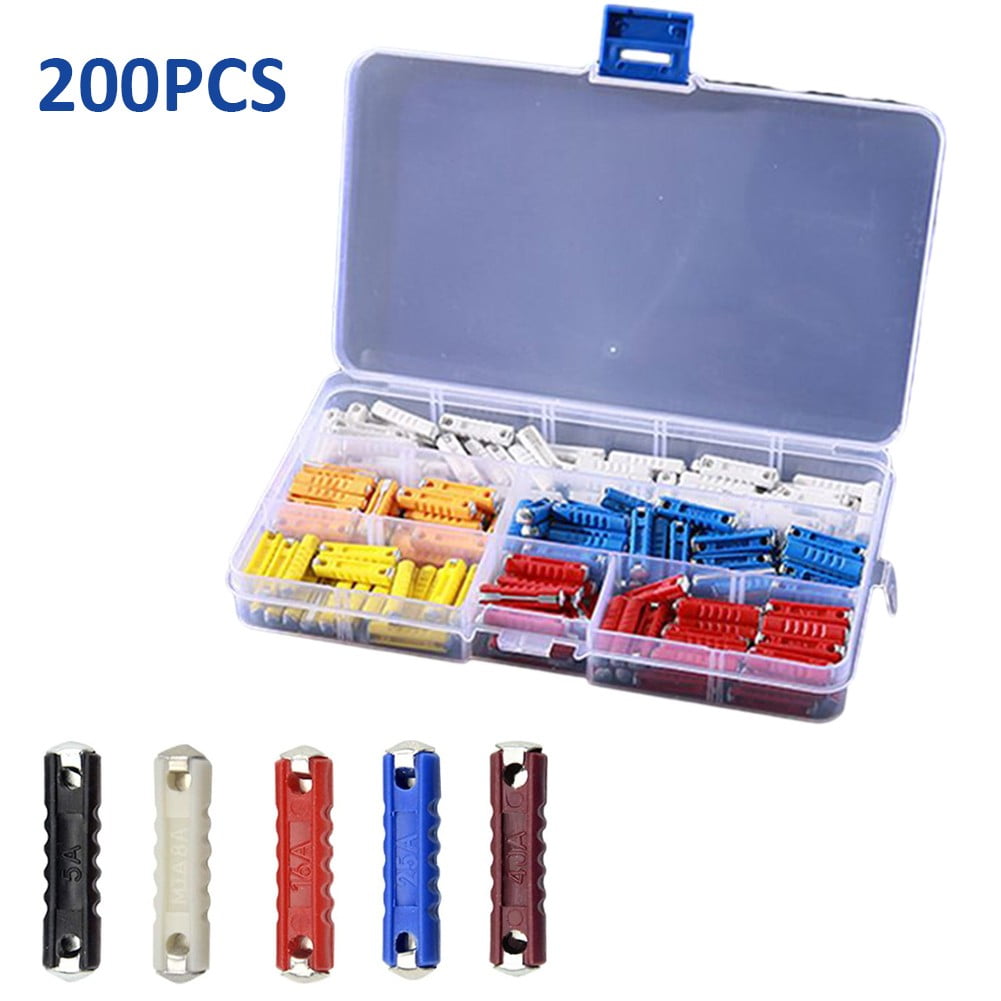 200 Pieces Car Fuses European Car Fuses 5A 8A 16A 25A 40A for Classic