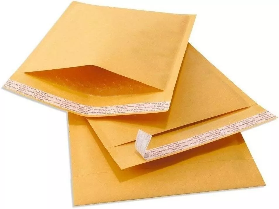 Lot De 2000 Enveloppes à Bulles Kraft #0 - 6x10 Pouces - Papier Recyclable Naturel - Pour Expédition