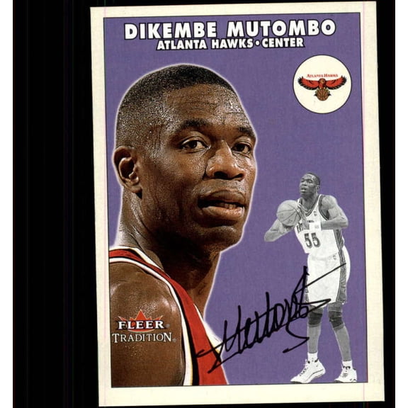 2000-01 Fleer Tradition Atlanta Hawks Team Set 10 Cards w RC Dikembe Mutombo