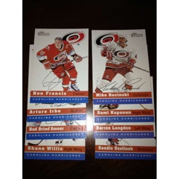 2000-01 Topps Heritage Carolina Hurricanes Team Set 8 Cards Ron Francis