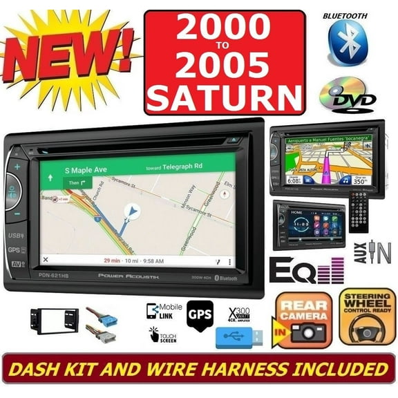 2000-05 SATURN AM/FM CD/DVD GPS NAVIGATION SYSTEM BLUETOOTH USB/SD EQ CAR RADIO