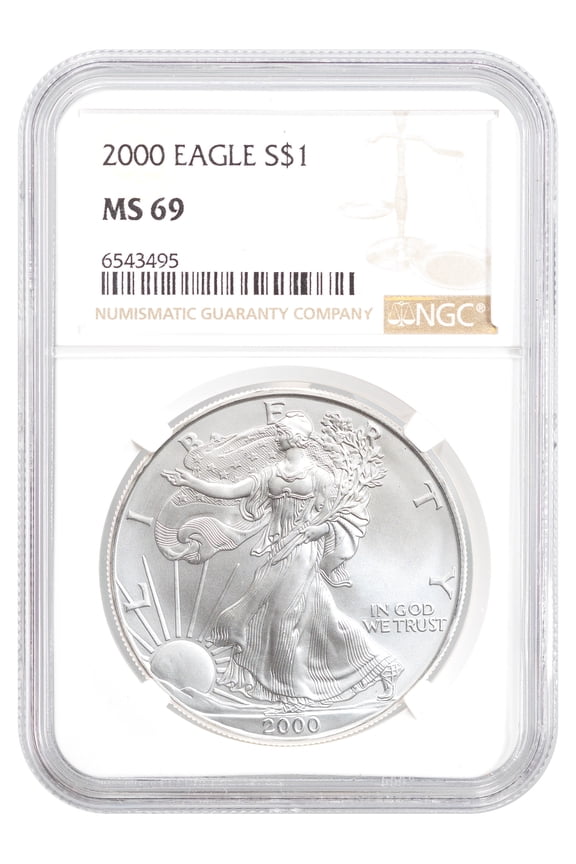 2000 $1 Silver Eagle NGC MS-69