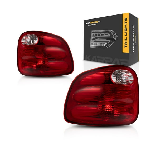 For 2000 2001 2002 2003 Ford F-150 Tail Light Driver & Passenger Side DOT Certified FO2800178, FO2801178 - Replaces YL3Z 13405 AA, YL3Z 13404 AA ;Flareside