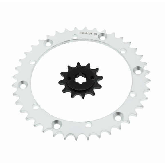 2000-2002 Yamaha YFS 200 Blaster 12 Tooth Front & 40 Tooth Rear Silver Sprocket