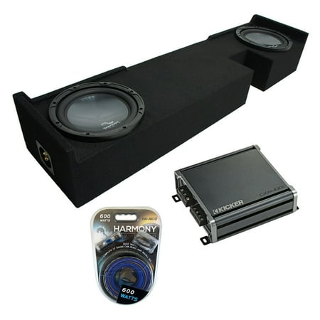 2000-2003 Ford F-150 Ext Super Cab Truck Harmony R104 Dual 10" Sub Box & CXA4001