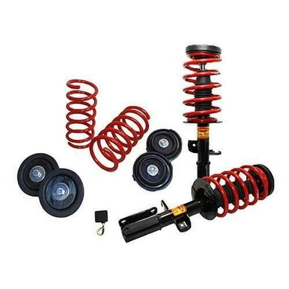 2000-2006 BMW-Compatible X5 4.4i and 4.8L 4 Wheel Air Suspension Conversion/Delete Kit With Suspension Warning Light Module (BB14GBM2)