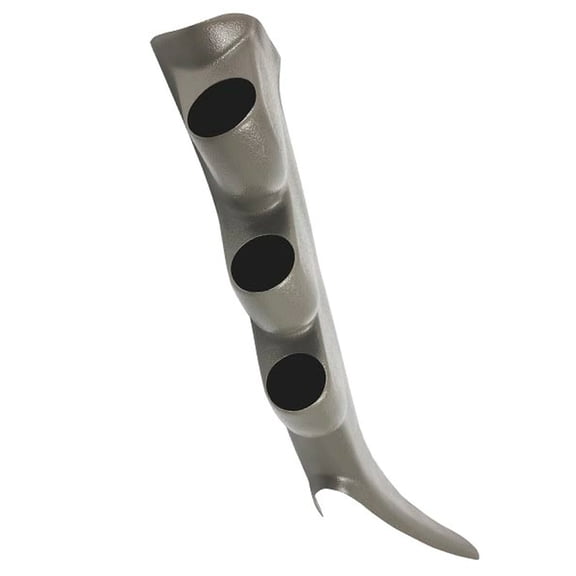 GlowShift | Gray Triple Gauge Pillar Pod for 2000-2006 Chevrolet Silverado 1500, 2500HD & 3500HD 6.6 Duramax LB7, LLY, LBZ, LMM