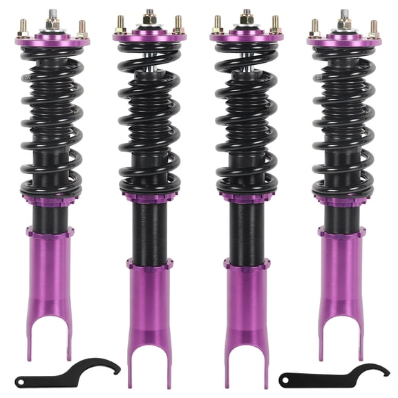 SPEEDWOW Coilovers Kits for 2000-2009 Honda Base Convertible 2D, 24 Levels Damper Adjustable Coilovers Suspension Struts Kit, Twin-Tube Lowering Kit
