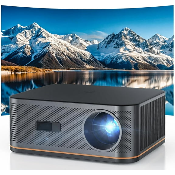 2000 ANSI 4K Decoding Projector with WiFi and Bluetooth, Movie Home Theater Auto Focus, 300'' Display for Indoor/Outdoor, Smart Proyector Compatible Phone/TV Stick/PC/PS5