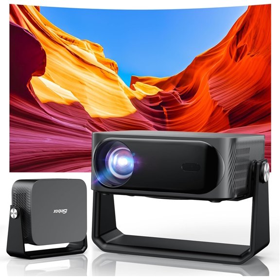 2000 ANSI/Auto Focus & Keystone/Built-in APP] 4K Outdoor Projector with Wifi and Bluetooth, Smart Portable Built in Apps YouTube/PrimeVideo Dolby, Home ater HDR10+