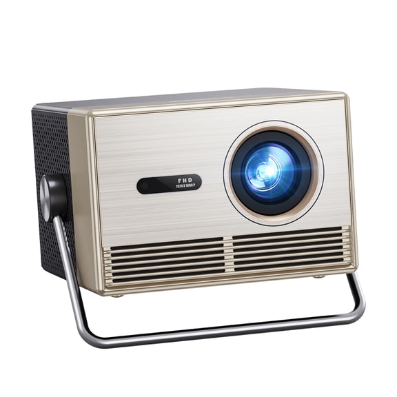 2000 ANSI Outdoor Projector 4K Full HD, Smart Projector with Wifi and Bluetooth, Auto Focus, Dolby Sound,Built-in Apps,HAPPRUN Indoor Home Theater for Phone/TV Stick/PC