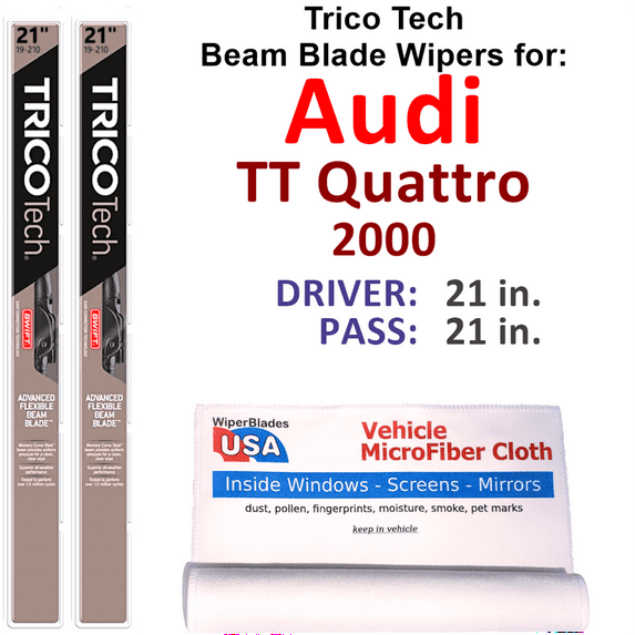 2000 Audi TT Quattro Beam Blade Wipers (Set of 2)