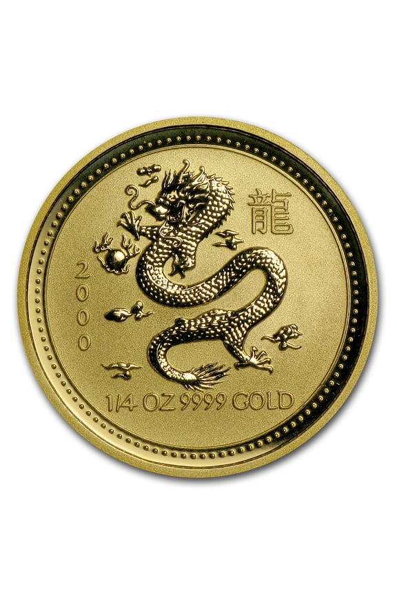 2000 Australia 1/4 oz Gold Lunar Dragon BU (Series I)