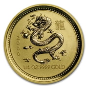 2000 Australia 1/4 oz Gold Lunar Dragon BU Series I