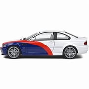 2000 BMW E46 M3 Streetfighter White with Blue & Red Graphics 1-18 Scale Diecast Model Car