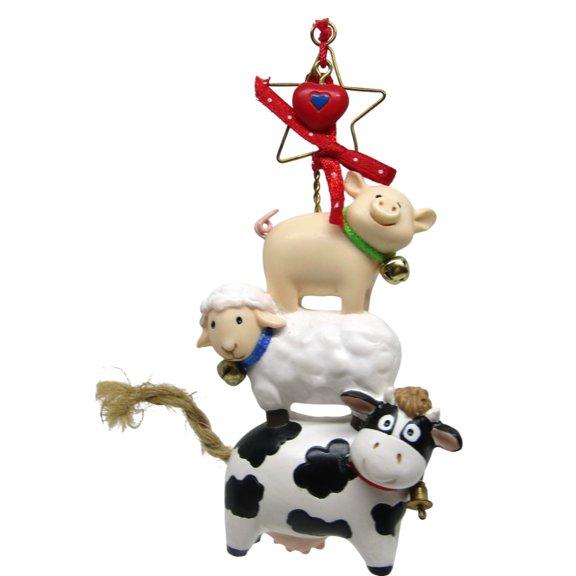 2000 Barnyard Frolic (Animal) Carlton Cards Christmas Tree Ornament CXOR-125C