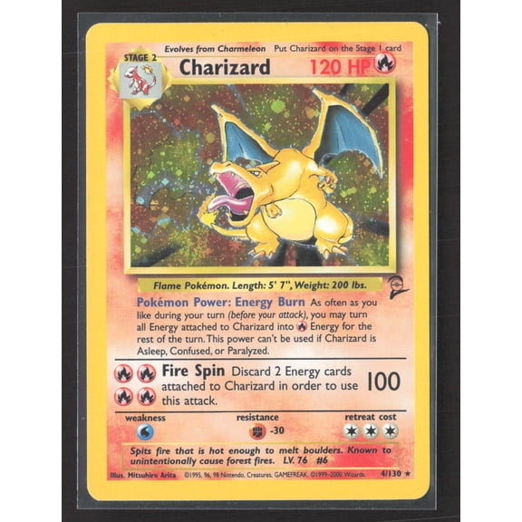 2000 Base Set 2 Charizard Holo Rare #4/130