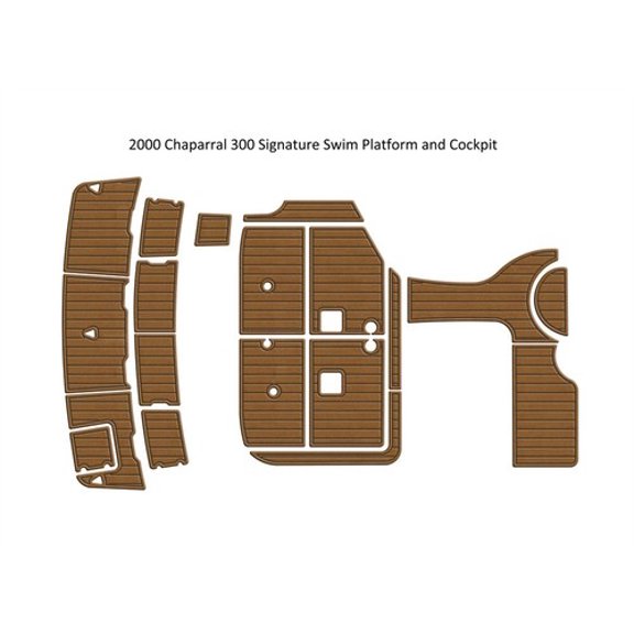 2000 Chaparral 300 Signature Swim Platform Cockpit Boat EVA Foam Teak Floor Pad