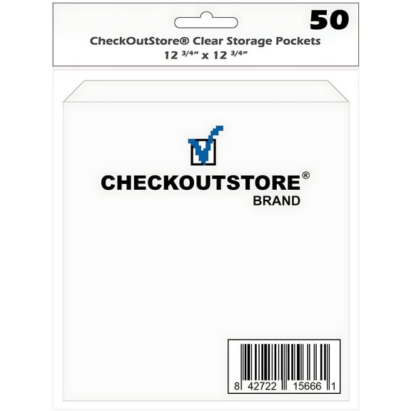 2000 CheckOutStore Cardstock Clear Storage Pockets (12 3/4 x 12 3/4)