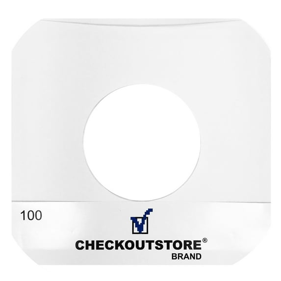 (2000) CheckOutStore Paper Record Inner Sleeves With Hole for 7" Vinyl 45 RPM Records (Round Corners)