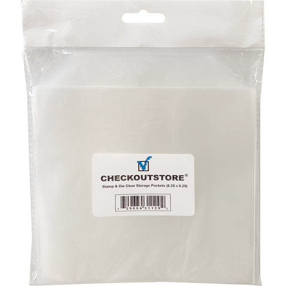 2000 CheckOutStore Stamp & Die & Stencil Clear Storage Pockets (6 1/4 x 6 1/4)