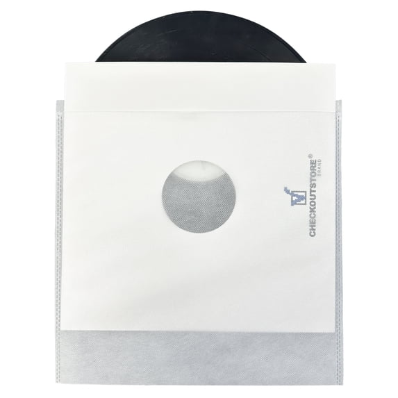 2000 CheckOutStore White Non Woven Record Outer Sleeves for 12" LP Vinyl 33 RPM Record Albums